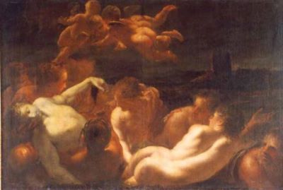 pictură - Liberi, Pietro; Moartea lui Leandru
