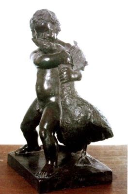 sculptură; Copilul cu gâsca