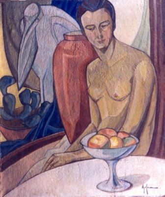 pictură - Greceanu, Olga; Nud în interior