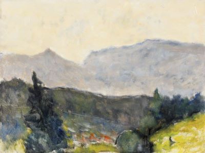 Pictură de șevalet - Tonitza, Nicolae; Peisaj cu munți (Sinaia)