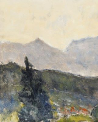 Pictură de șevalet - Tonitza, Nicolae; Peisaj cu munți (Sinaia)