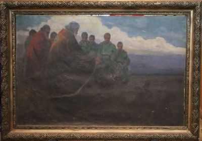 Sculptură mică - Georgescu, Marin Haralambie; Slujbă religioasă de pe front