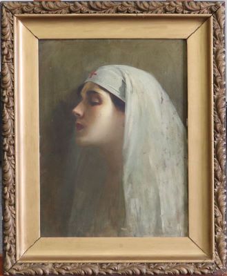 pictură de șevalet - Lăzărescu, Emilian; Soră de caritate 1917
