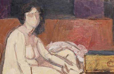 Pictură de șevalet - Ciucurencu, Alexandru; Nud pe canapea