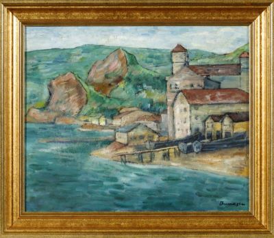 Pictură de șevalet - Bunescu, Marius; Peisaj la mare - Balcic