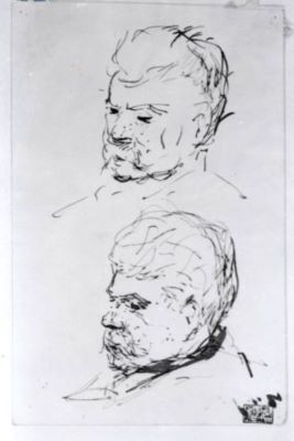 grafică - Grigorescu, Nicolae; Două capete de bărbat