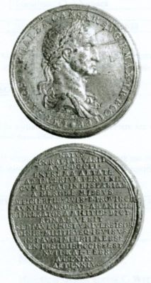 Medalie dedicată împăratului Galba