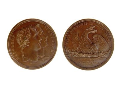 Medalie dedicată încoronării lui Napoleon I și a Josephinei ca împărați ai Franței