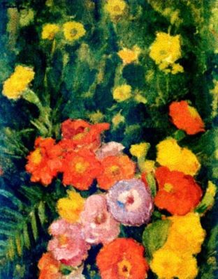 pictură - Tonitza, Nicolae; Flori și ferigă