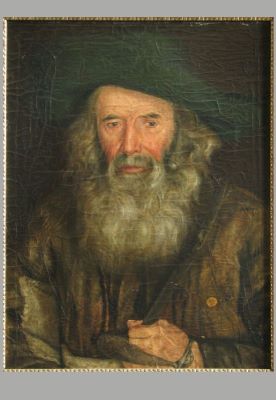 pictură de șevalet - Defregger, Franz von; Autoportret în costum tirolez (în registrul inventar: Bătrân cu barbă mare)