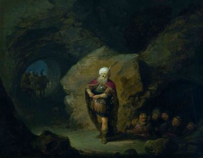 pictură de șevalet - Rembrandt, Harmensz van Rijn; Episod din lupta lui Saul cu David