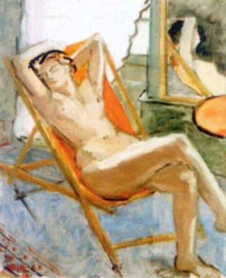 pictură - Pallady, Theodor; Nud pe chaise-longue