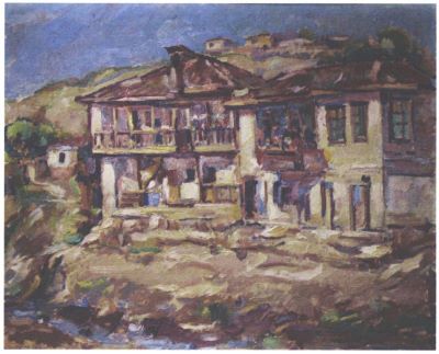 pictură de șevalet - Dărăscu, Nicolae; O casă la țară