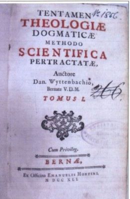 carte - Wyttenbach, Dan; Tentamen Theologiae Dogmaticae