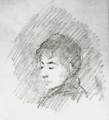 desen - Grigorescu, Nicolae; Portret de femeie