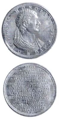 Medalie dedicată împăratului Honorius