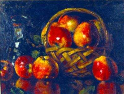 pictură - Băncilă, Octav; Natură statică cu mere