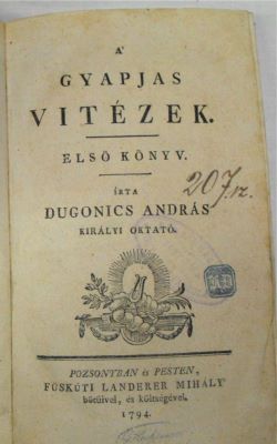 carte veche - Dugonics András; A Gyapjas Vitézek