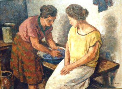 pictură de șevalet - Dimitrescu, Ștefan; Spălatul rufelor