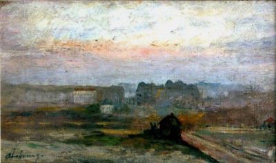 pictură de șevalet - Lebourg, Albert; Peisaj în amurg