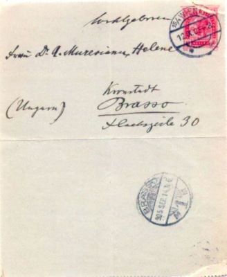scrisoare - Mureșianu, A. Aurel; Mureșianu Aurel către soția sa, Elena