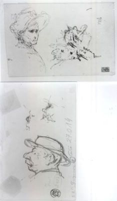 grafică - Grigorescu, Nicolae; Capete (Crochiuri)