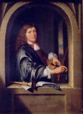 pictură de șevalet - Silingeland, Cornelisz van; Violonistul în fereastră