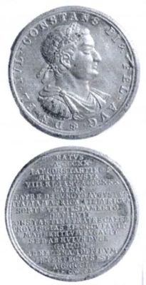 Medalie dedicată împăratului Constans