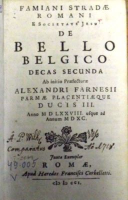 carte veche - STRADA, FAMIANUS ROMANUS et Societate Iesu; De bello belgica