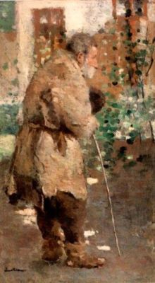 pictură de șevalet - Luchian, Ștefan; Bătrân pe strada Povernei