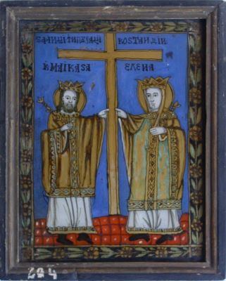 icoană - Poienaru, Ilie II; Sfinții împărați Constantin și Elena