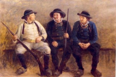 pictură - Grant, Nicolae; Trei bretoni