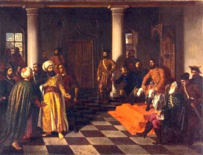 pictură - Aman, Theodor; Vlad Țepeș și solii turci