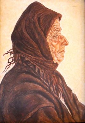 pictură - Löwendal, George; Bătrână