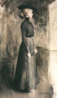 pictură - Vermont, Nicolae; Femeie în picioare