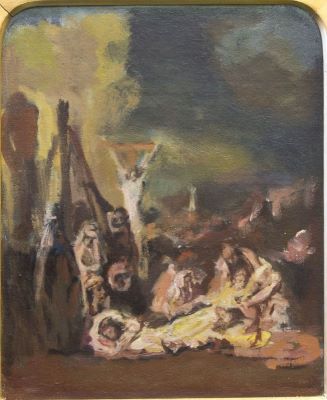 pictură de șevalet - Baba, Corneliu; Pietá (interpretare după Rembrandt)