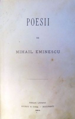 carte veche - De Mihai Eminescu; cu o prefață de Titu Maiorescu; Poezii
