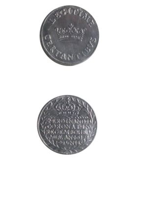 Medalie dedicată încoronării lui Ferdinand al II-lea ca rege al Boemiei