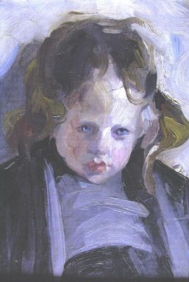 pictură de șevalet - Hârlescu, Dimitrie; Portret de fetiță