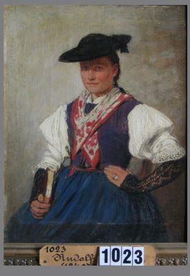pictură de șevalet - Schick, Rudolf; Fată din Villanders