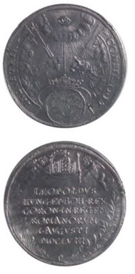 Medalie dedicată încoronării lui Leopold I ca rege roman