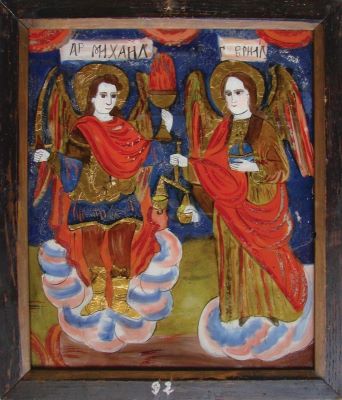 icoană - Prodan, Maria (?); Sfinții Mihail și Gavril