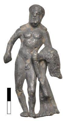 Statuetă din plumb cu reprezentarea eroului mitologic Hercule