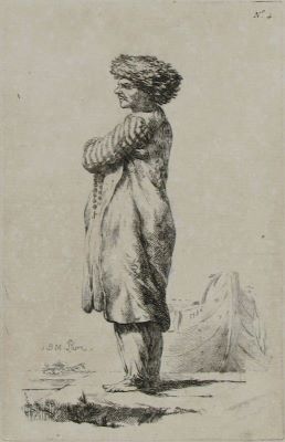 gravură - Pierre, Jean Baptiste Marie; (SC.); Matelotul turc; în registrul inventar: „Figuri izolate din viața cotidiană”