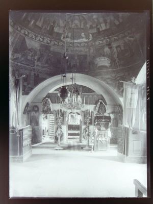 clișeu - Emil Fischer; Interior de biserică ortodoxă