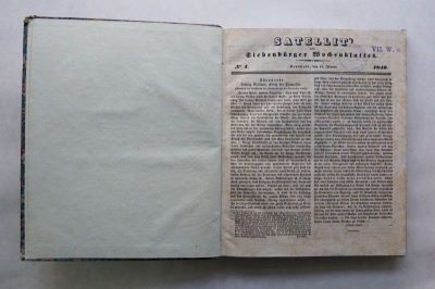 carte; Satellit des Siebenbürger Wochenblattes. Kronstadt, No. 1, den 13. Jänner-No. 96, den 31. Dezember 1840