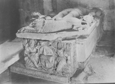 clișeu - Emil Fischer; Catedrala Romano-Catolică din Alba Iulia - sarcofagul lui Ladislau Hunyadi