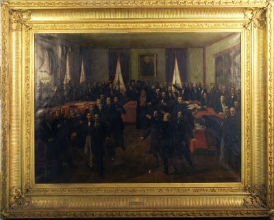 pictură de șevalet - Aman, Theodor; Proclamarea Unirii Principatelor (24 Ianuarie 1859)