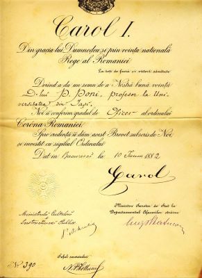 distincție - Ministerul Afacerilor Străine; Ordin Coroana României în grad de Oficer