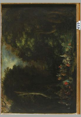pictură de șevalet - Gyseles, Pieter (?); Călători lângă râu într-o pădure
